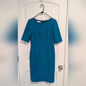 Hobbs Fitted Blue Dress Size M